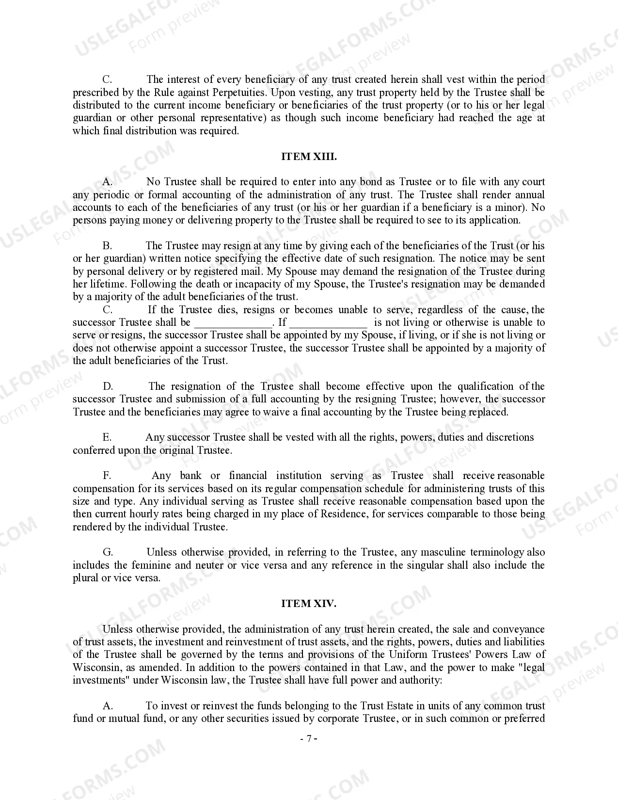 Preview Complex Will with Credit Shelter Marital Trust for Large Estates