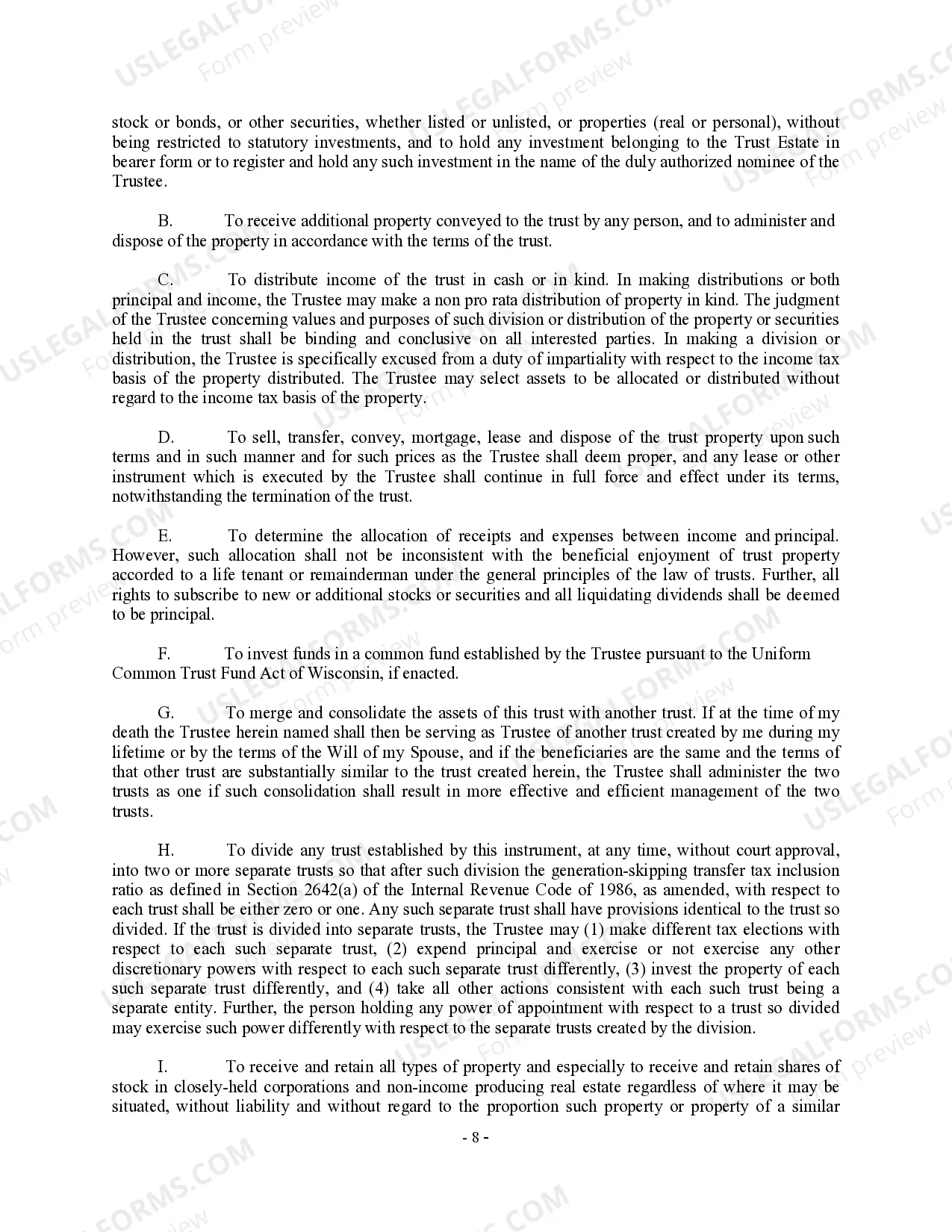 Preview Complex Will with Credit Shelter Marital Trust for Large Estates