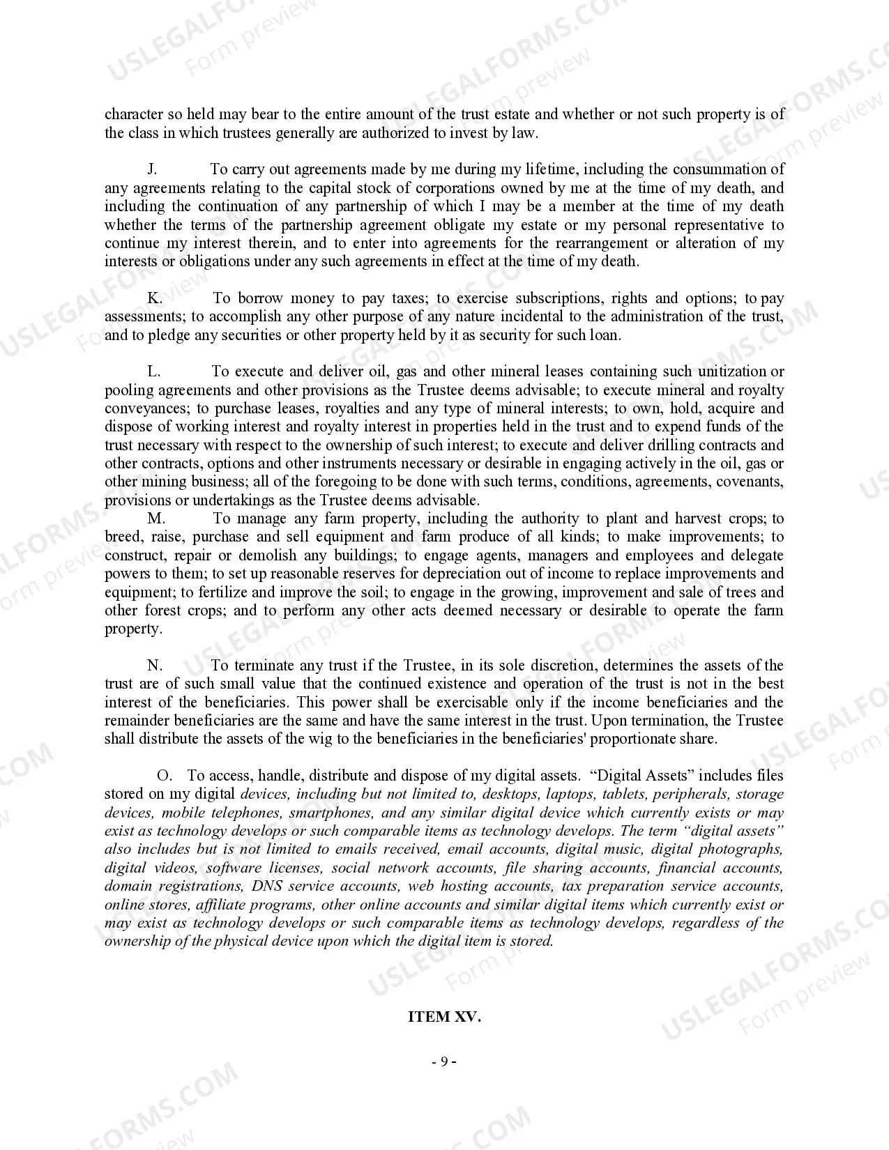 Preview Complex Will with Credit Shelter Marital Trust for Large Estates