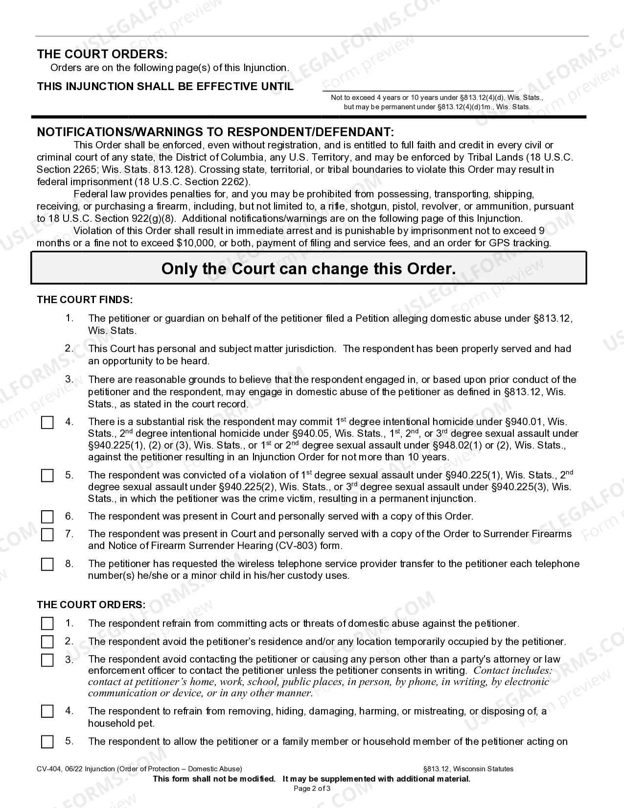 Preview Injunction - Domestic Abuse