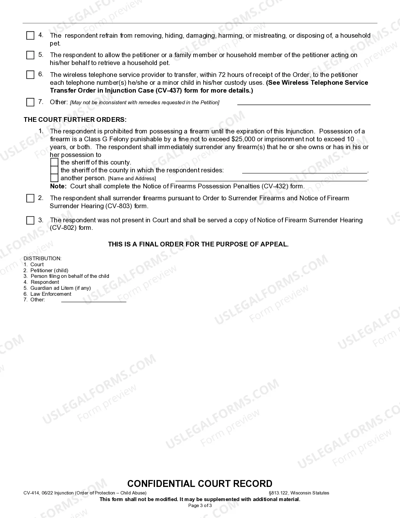 Preview Injunction - Child Abuse
