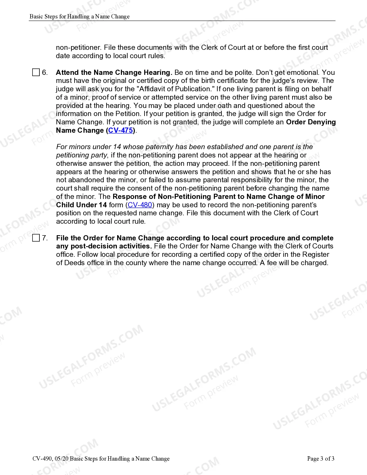 Preview Basic Steps to Handling a Name Change