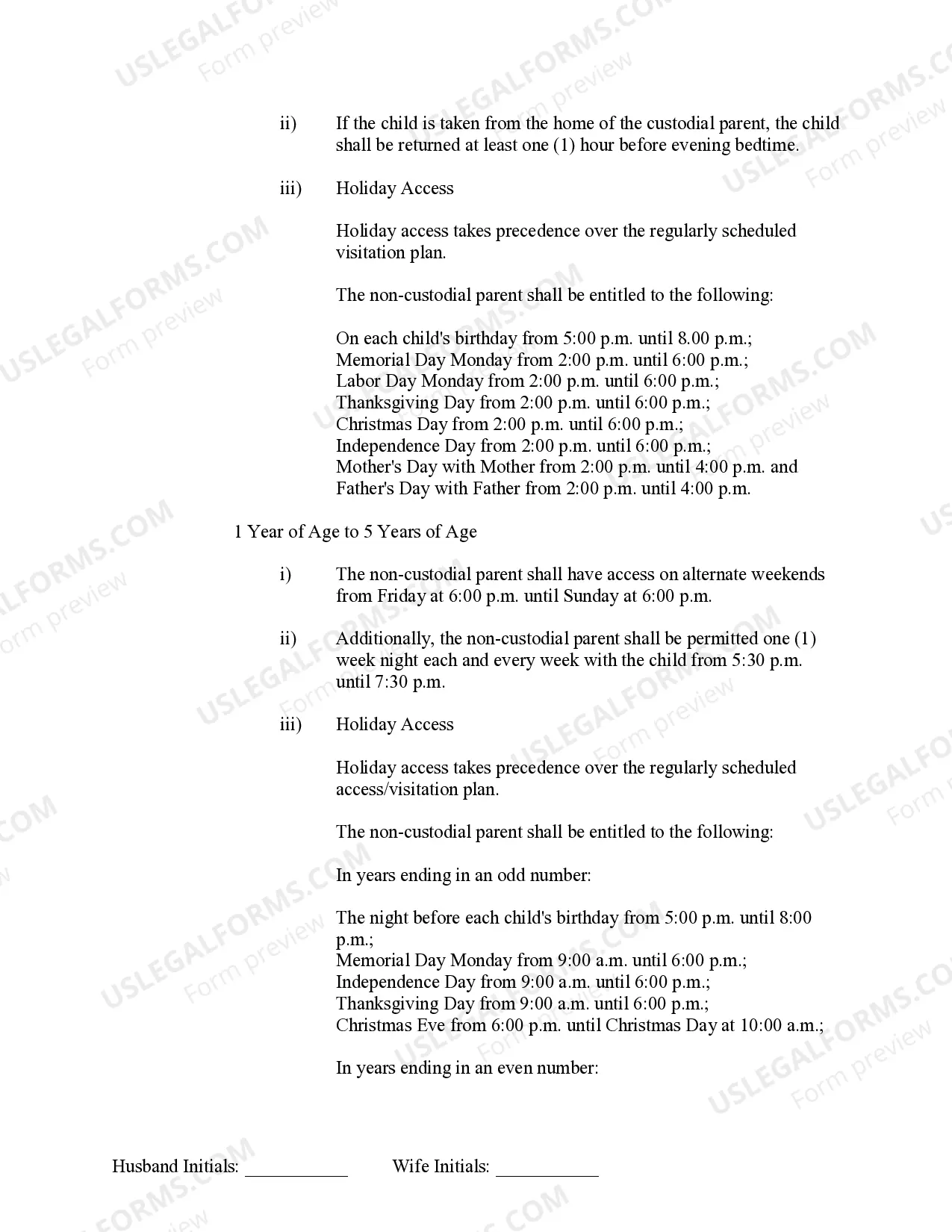 Preview Marital Domestic Separation and Property Settlement Agreement Minor Children no Joint Property or Debts where Divorce Action Filed