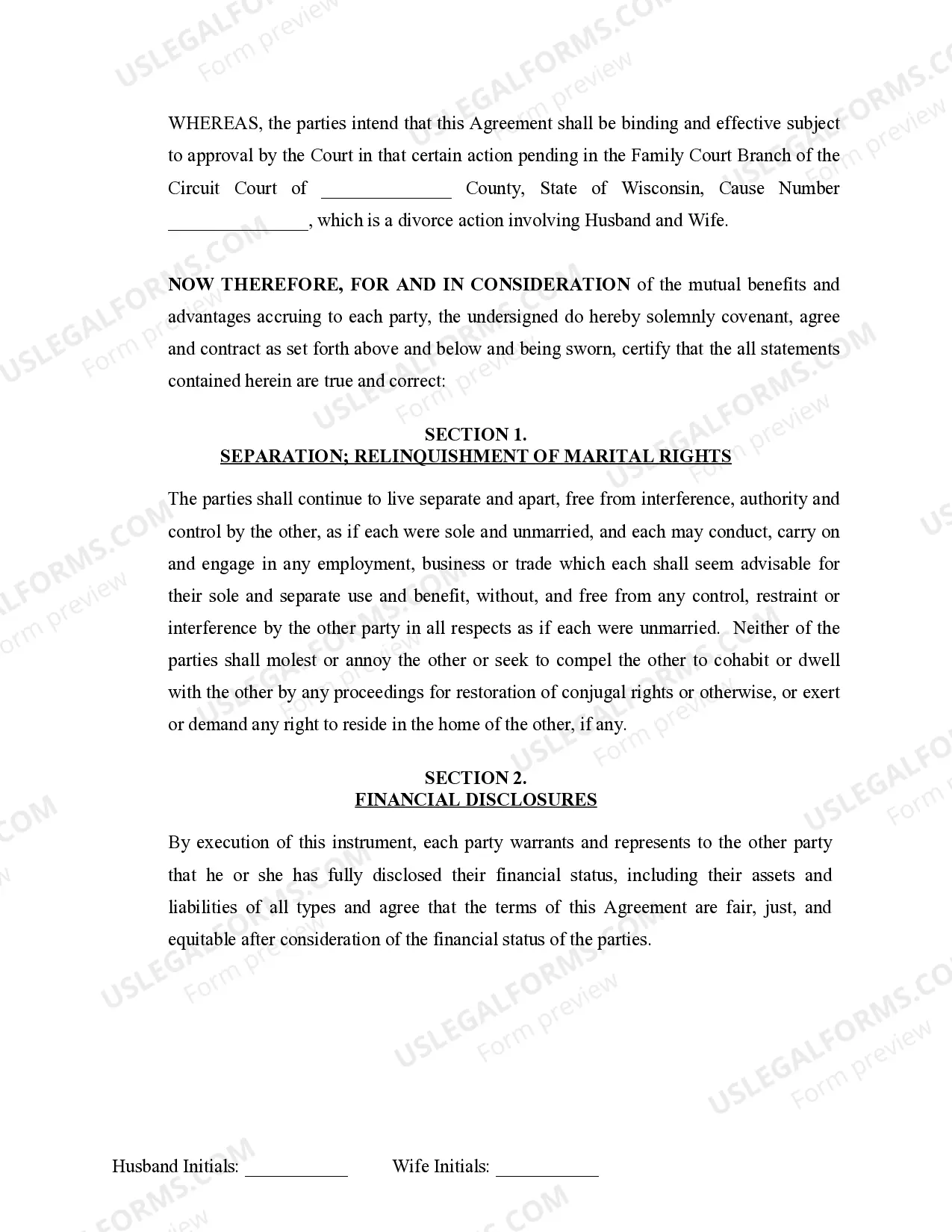 Preview Marital Domestic Separation and Property Settlement Agreement Adult Children Parties May have Joint Property or Debts where Divorce Action Filed