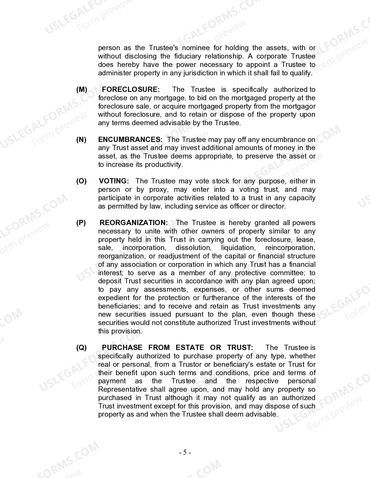 Preview Revocable Living Trust for Husband and Wife with No Children