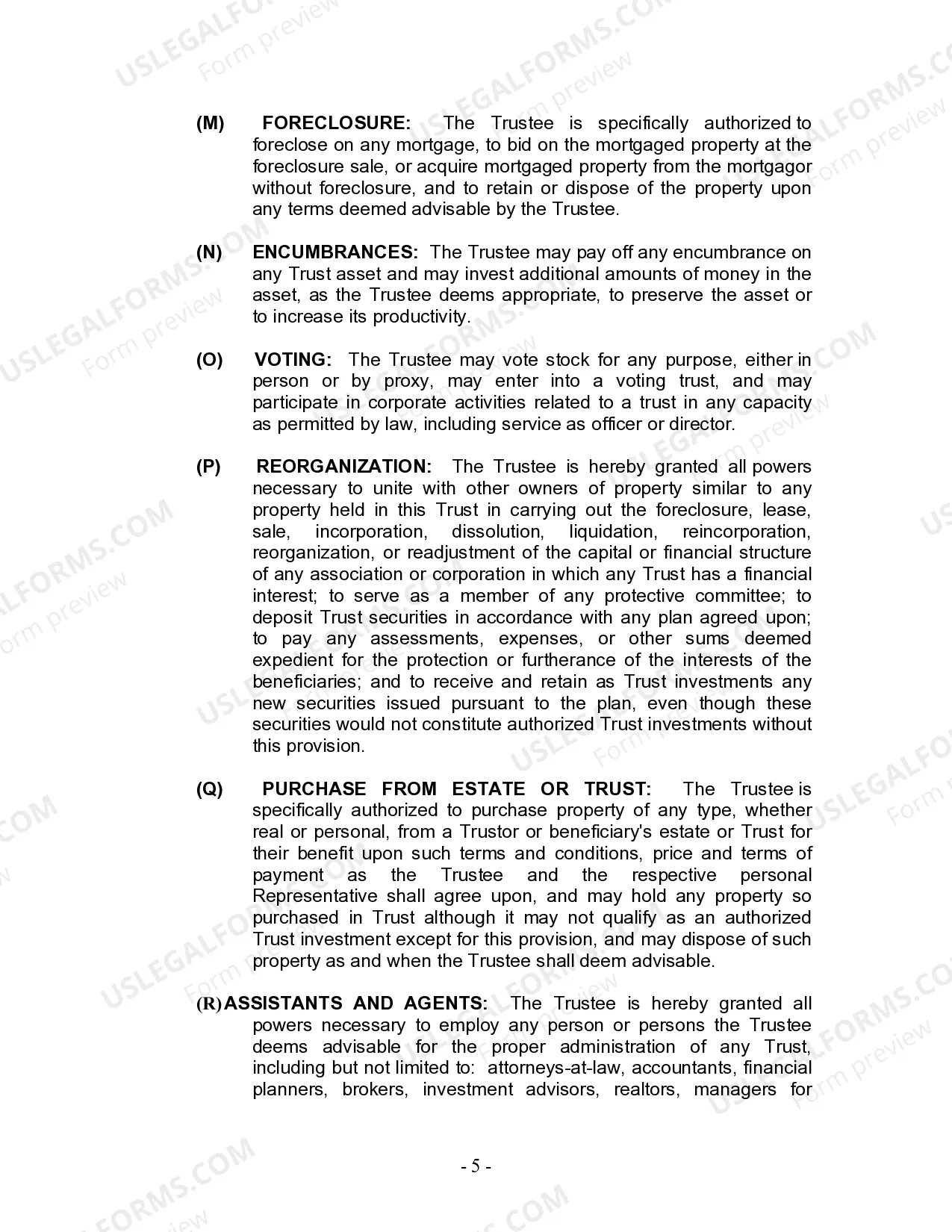 Preview Living Trust for Individual Who is Single, Divorced or Widow or Widower with No Children