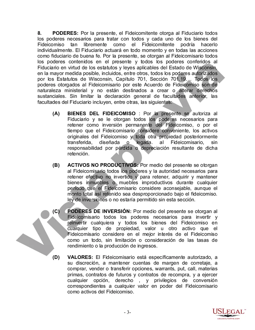Preview Fideicomiso en Vida para Individuos Solteros, Divorciados o Viudos o Viudos con Hijos