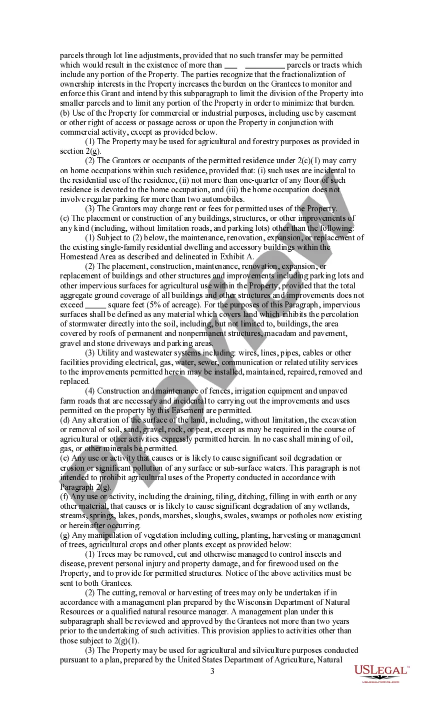 Preview Grant of Conservation Easement and Development Rights to Preserve Scenic and Environmentally Significant Areas