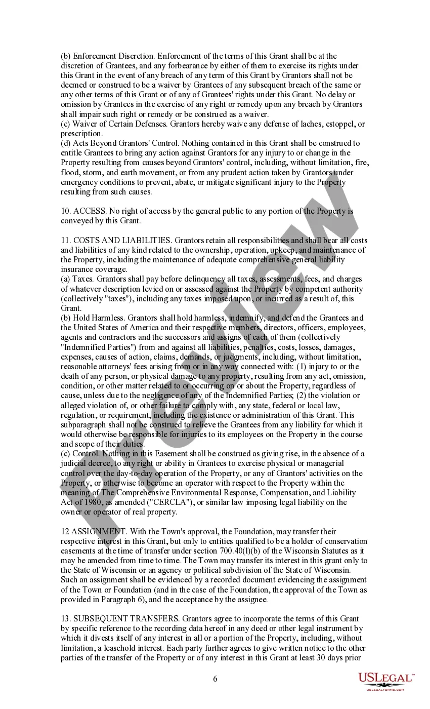 Preview Grant of Conservation Easement and Development Rights to Preserve Scenic and Environmentally Significant Areas