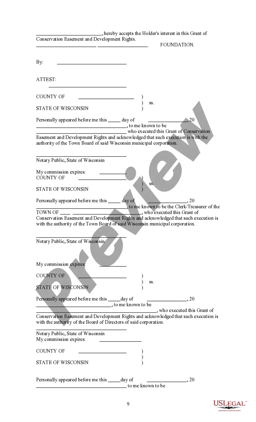 Preview Grant of Conservation Easement and Development Rights to Preserve Scenic and Environmentally Significant Areas