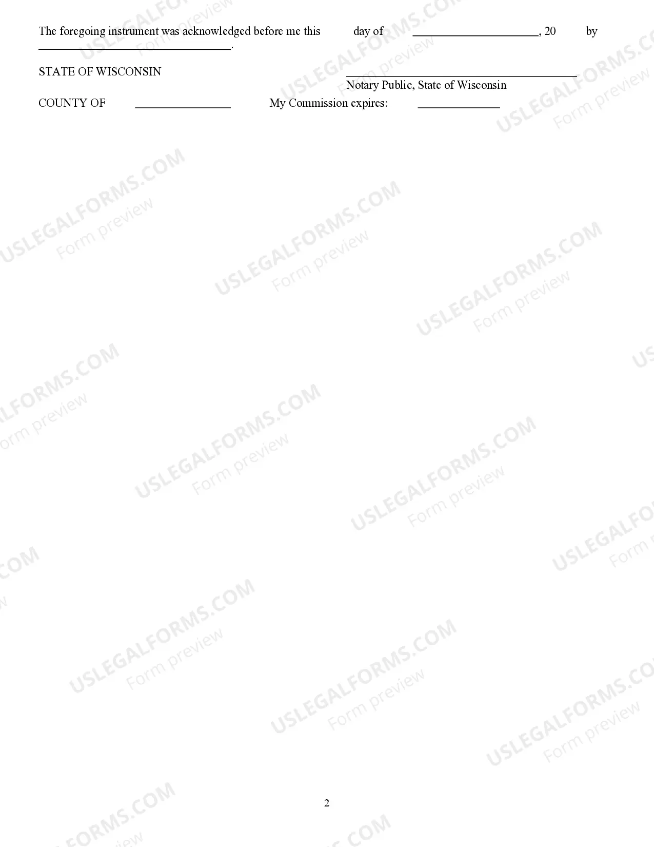 Preview Wisconsin Gas Company Individual Easement
