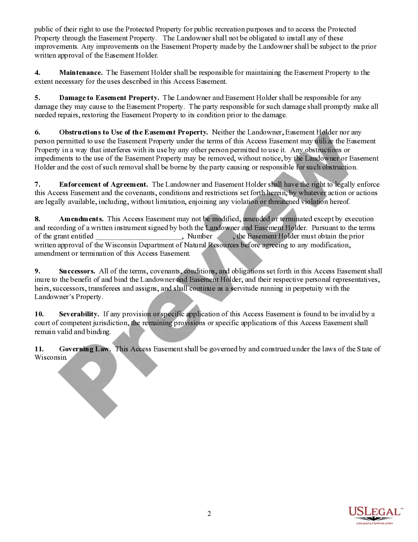 Preview Access Easement