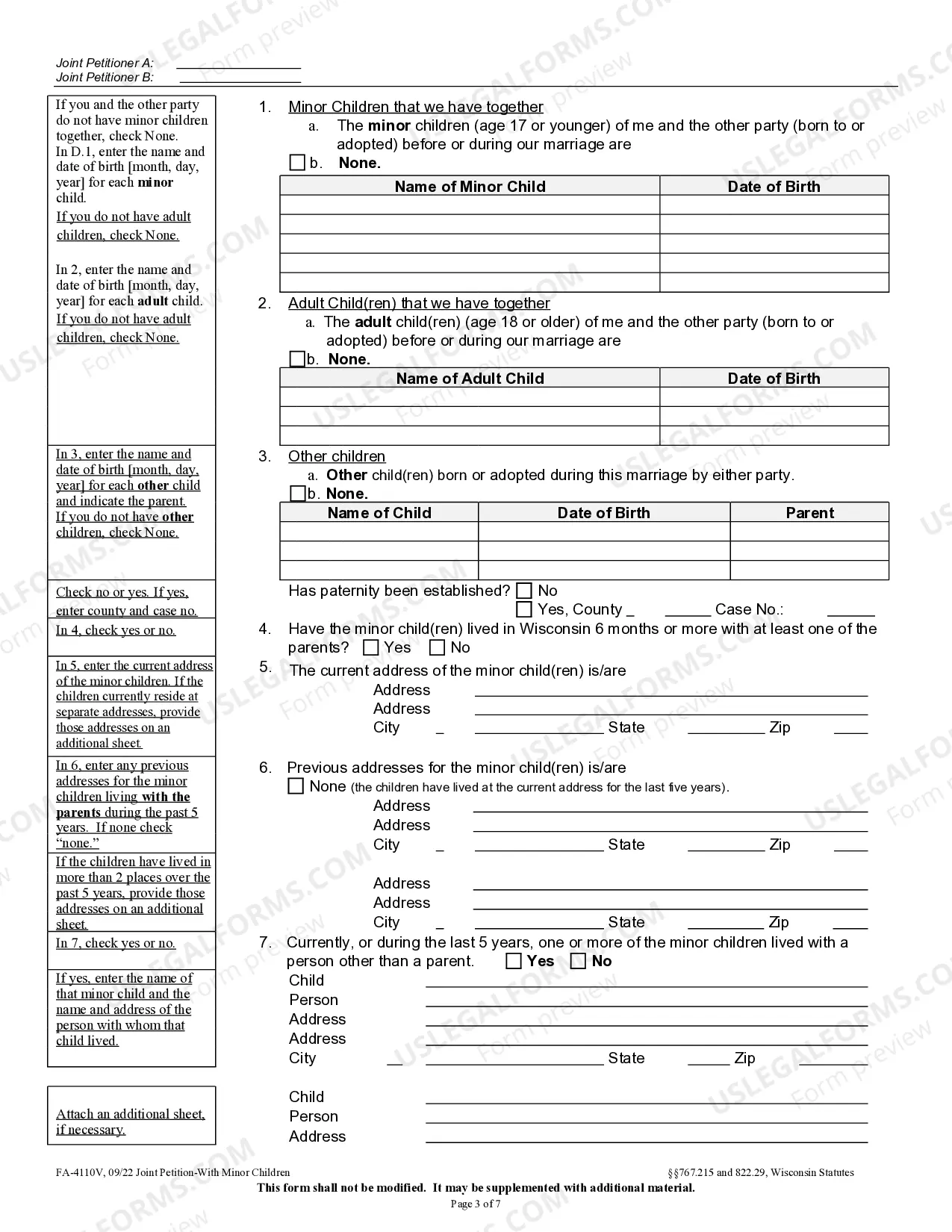 Preview Petition with Children