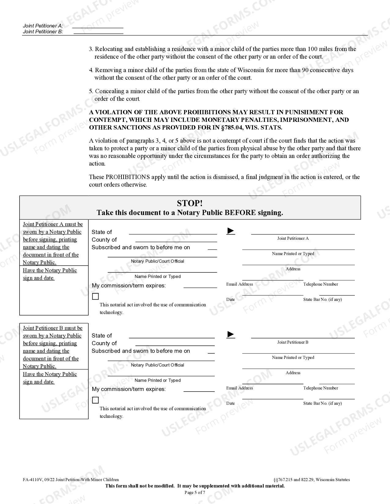 Preview Petition with Children