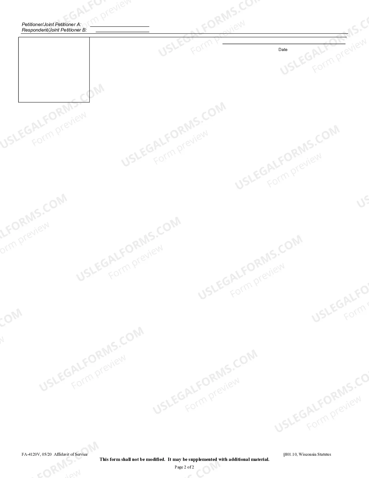 Preview Affidavit of Service