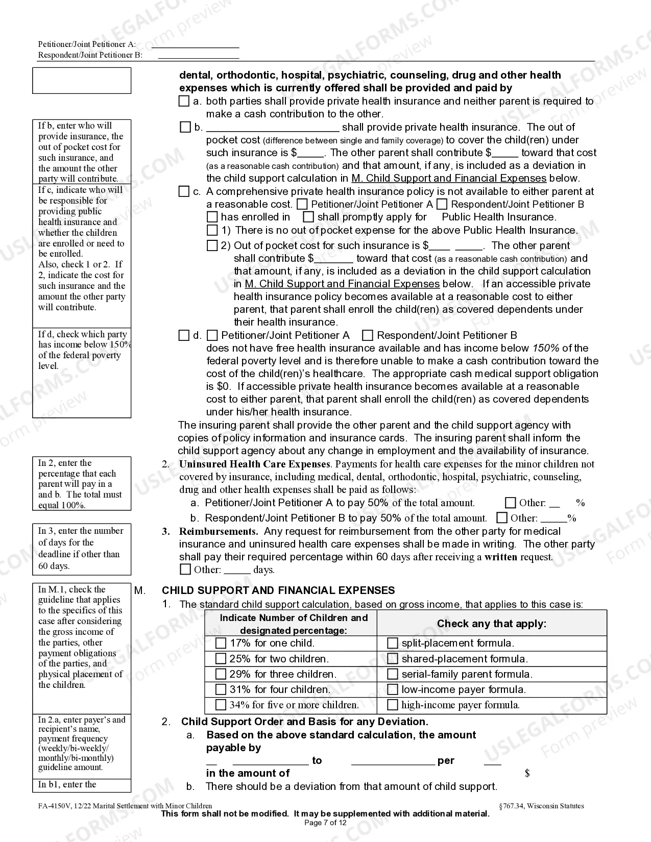 Preview Marital Settlement Agreement with Minor Children