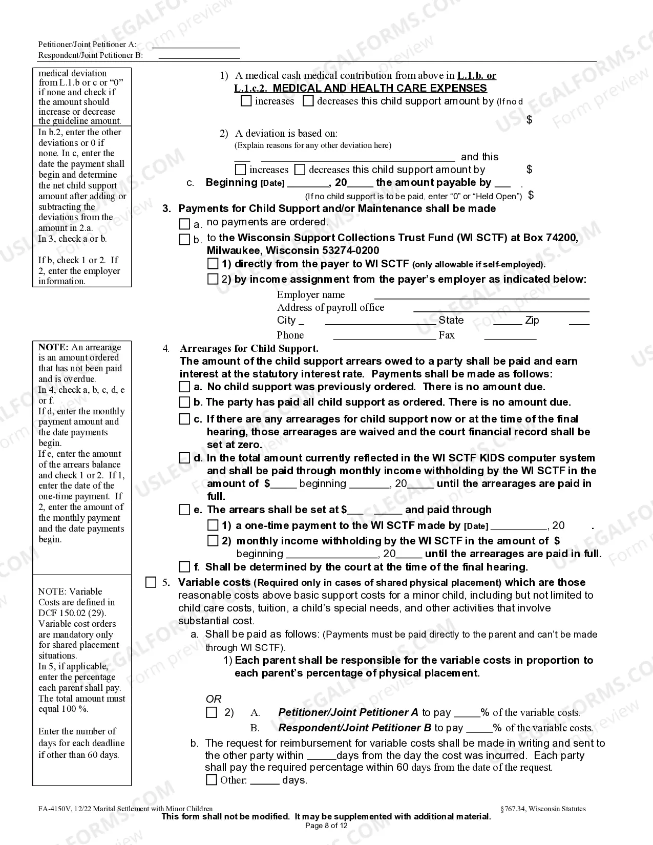 Preview Marital Settlement Agreement with Minor Children