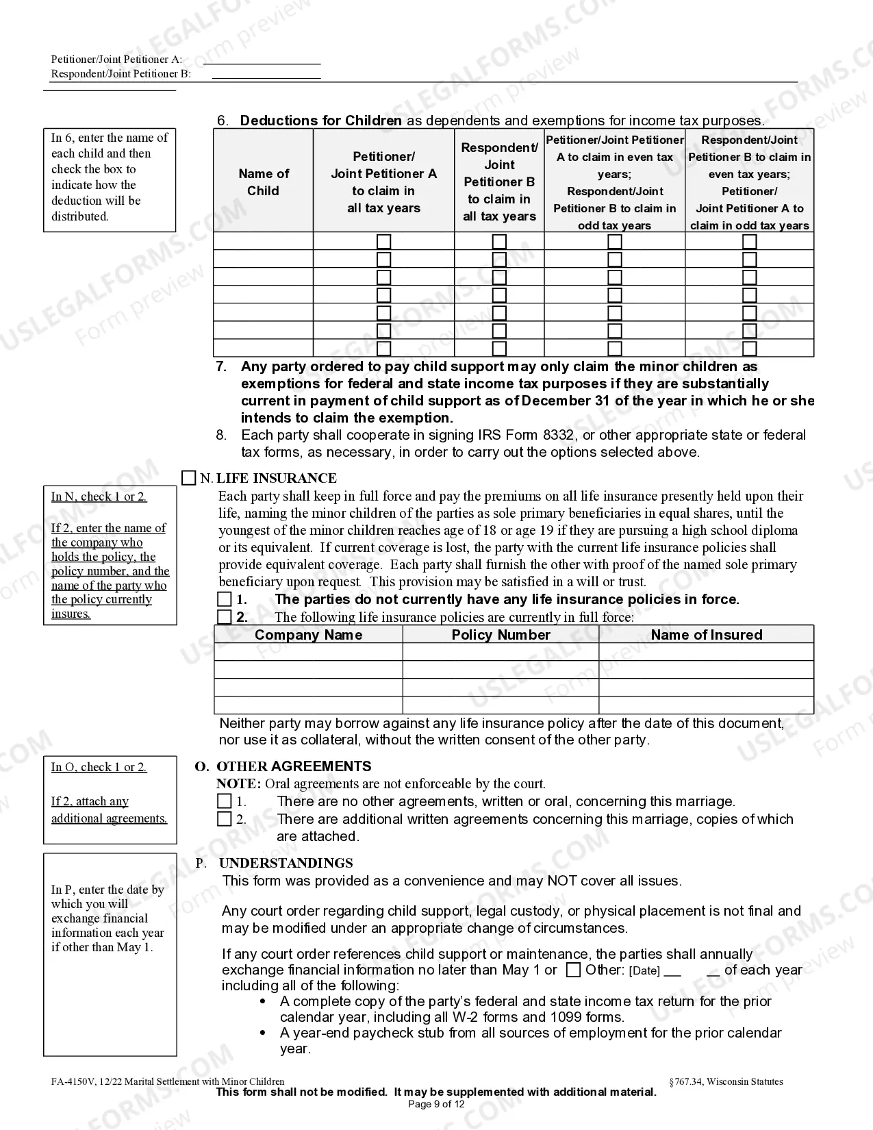 Preview Marital Settlement Agreement with Minor Children