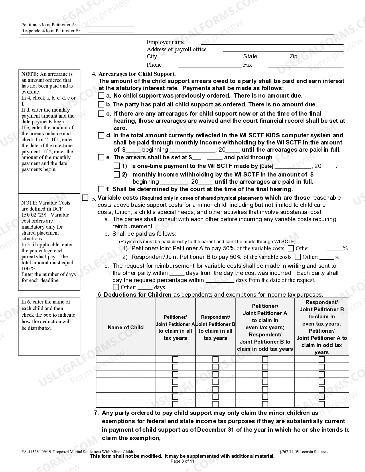 Preview Proposed Marital Settlement Order