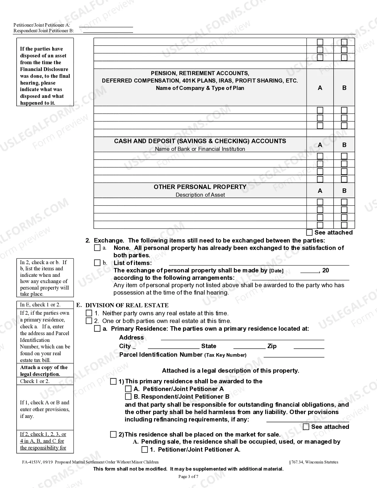 Preview Proposed Marital Settlement Order