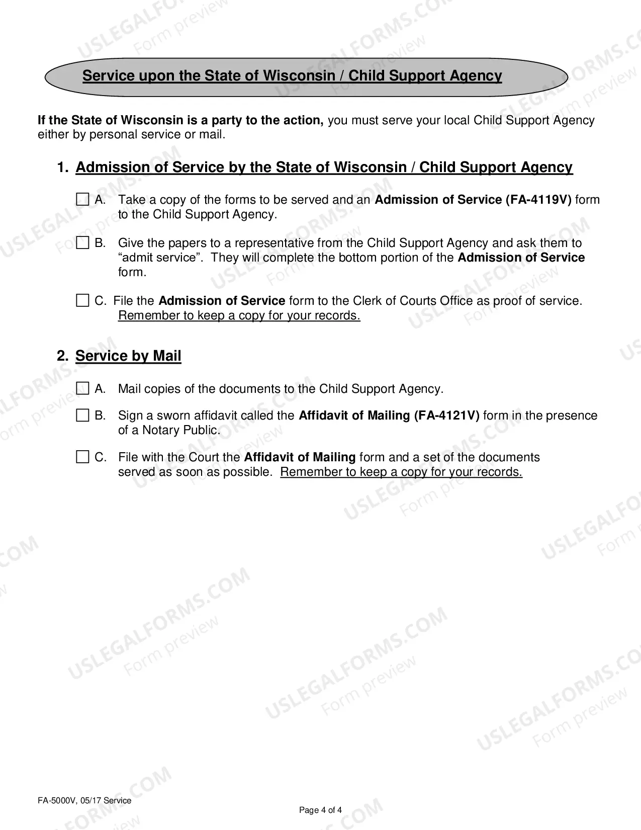 Preview Instruction Sheet on Order To Appear