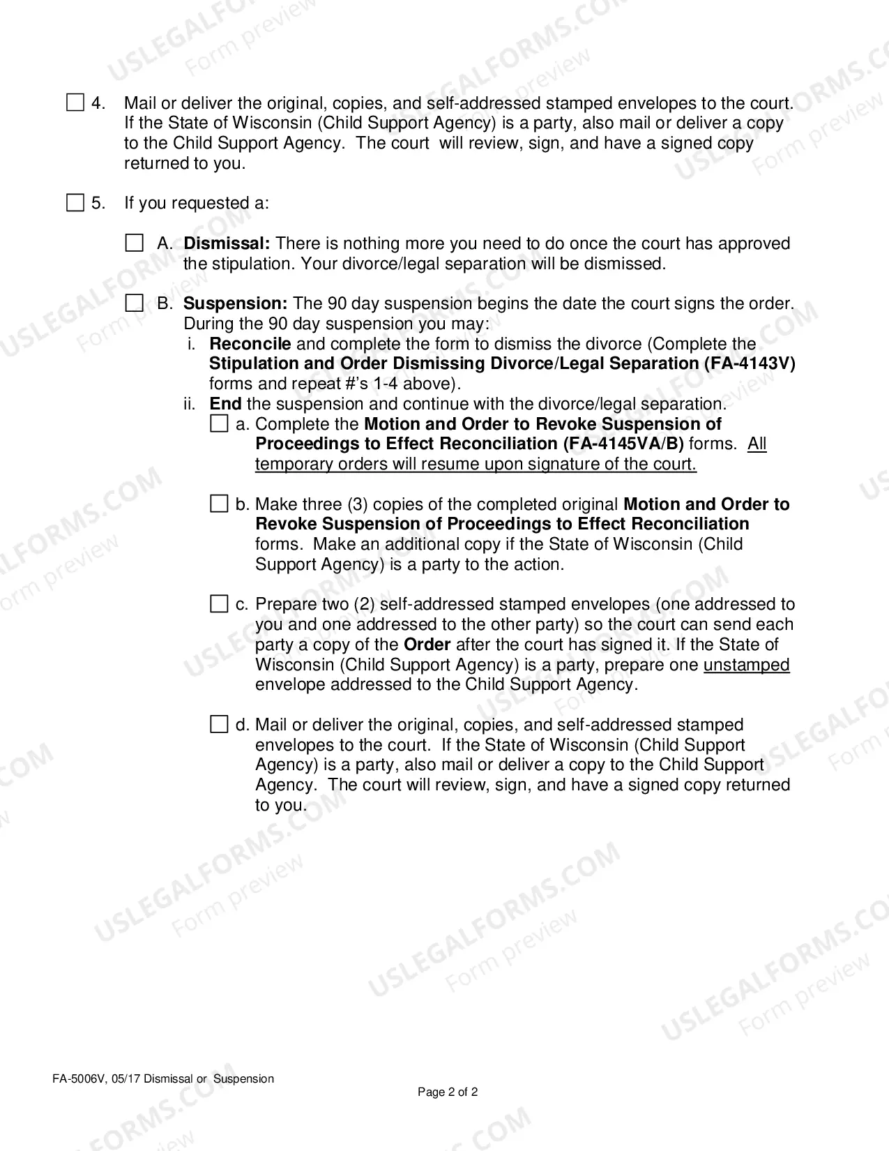 Preview Instruction Sheet on Suspension And Dismissal