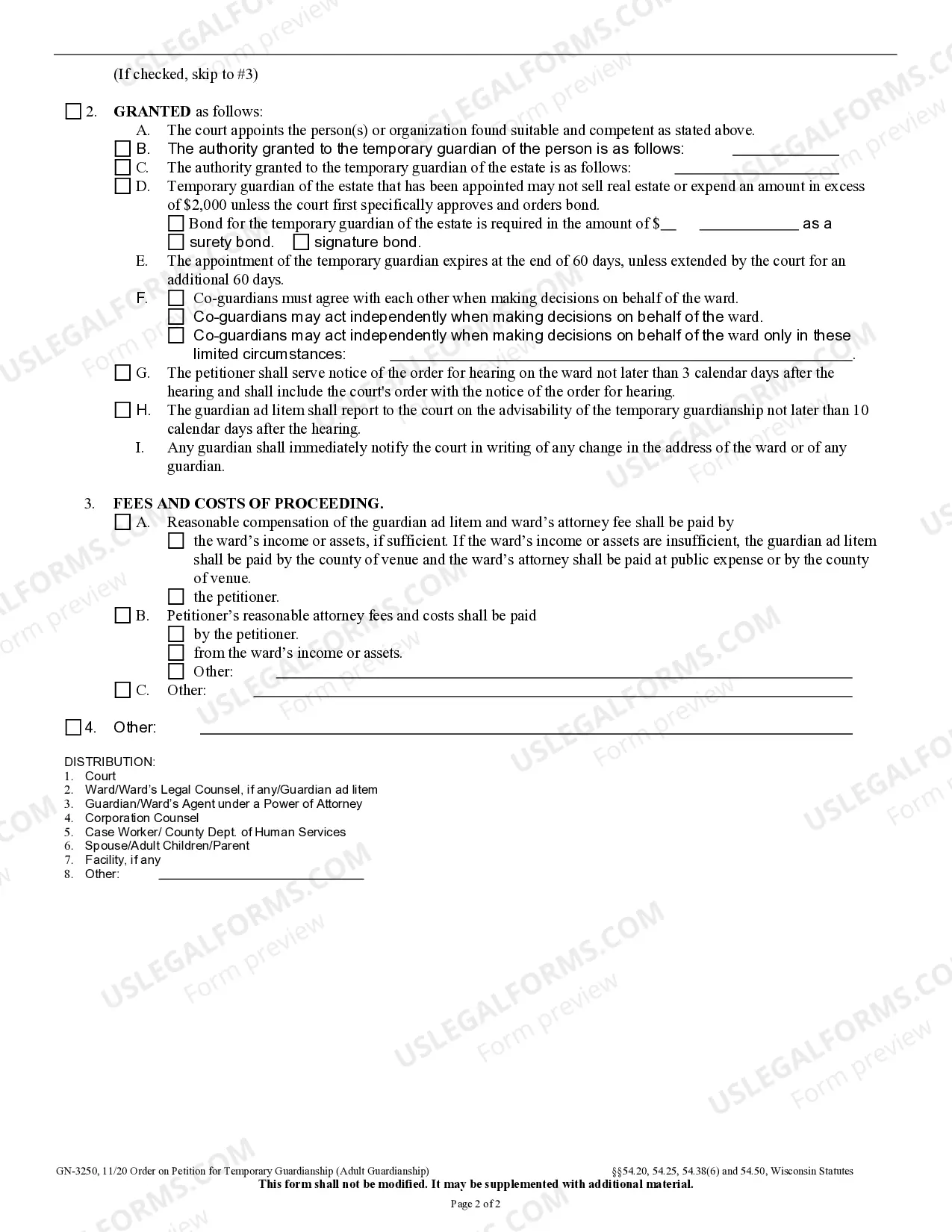 Preview Determination And Order On Petition For Temporary Guardianship