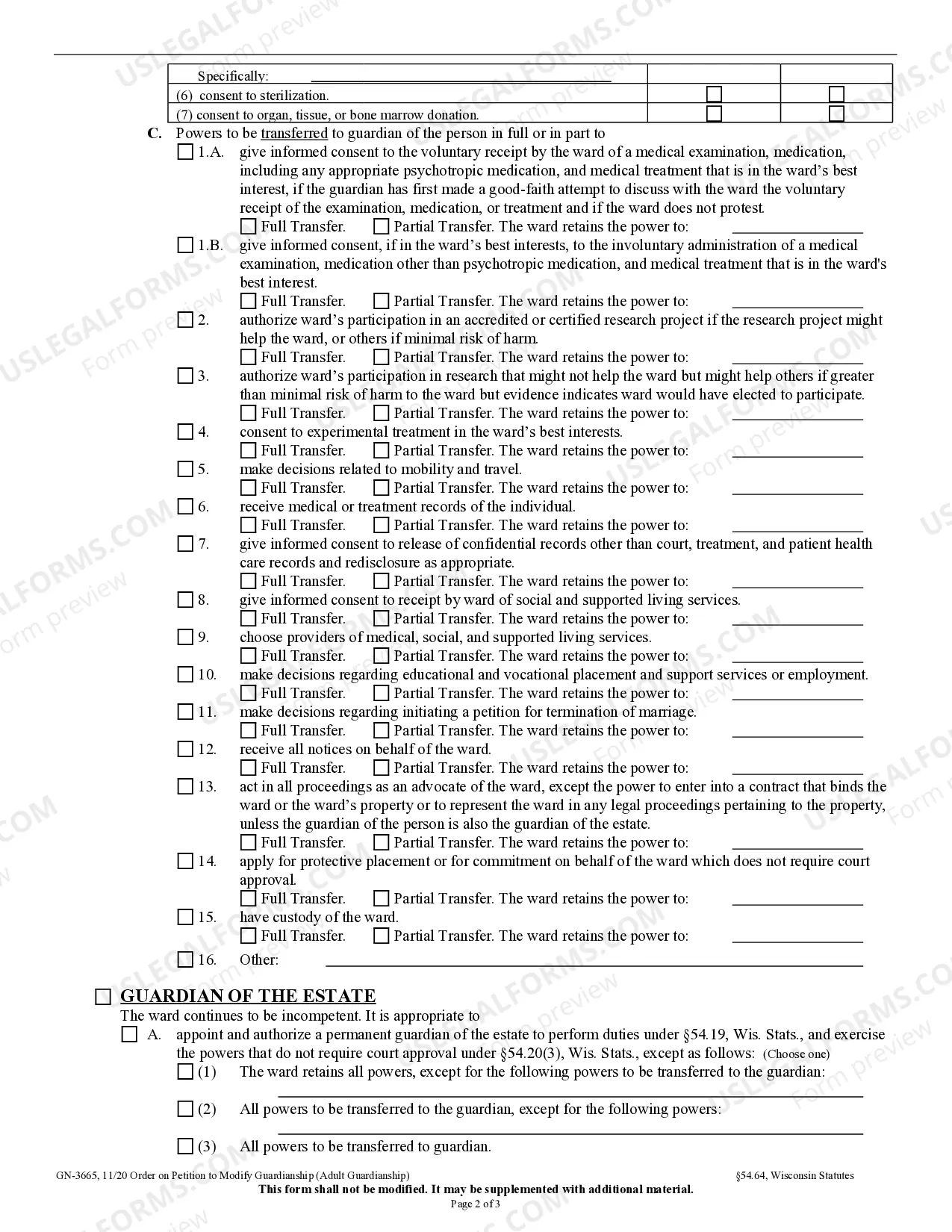 Preview Order Modifying Guardianship