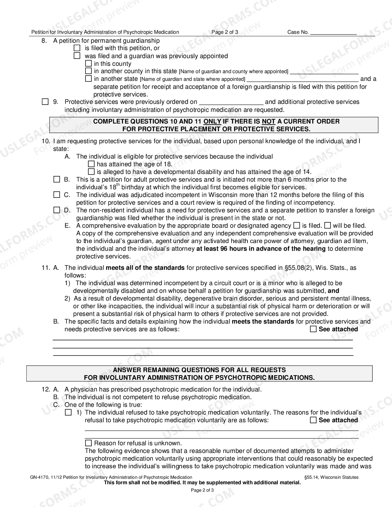 Preview Petition for Involuntary Administration of Psychotropic Medication