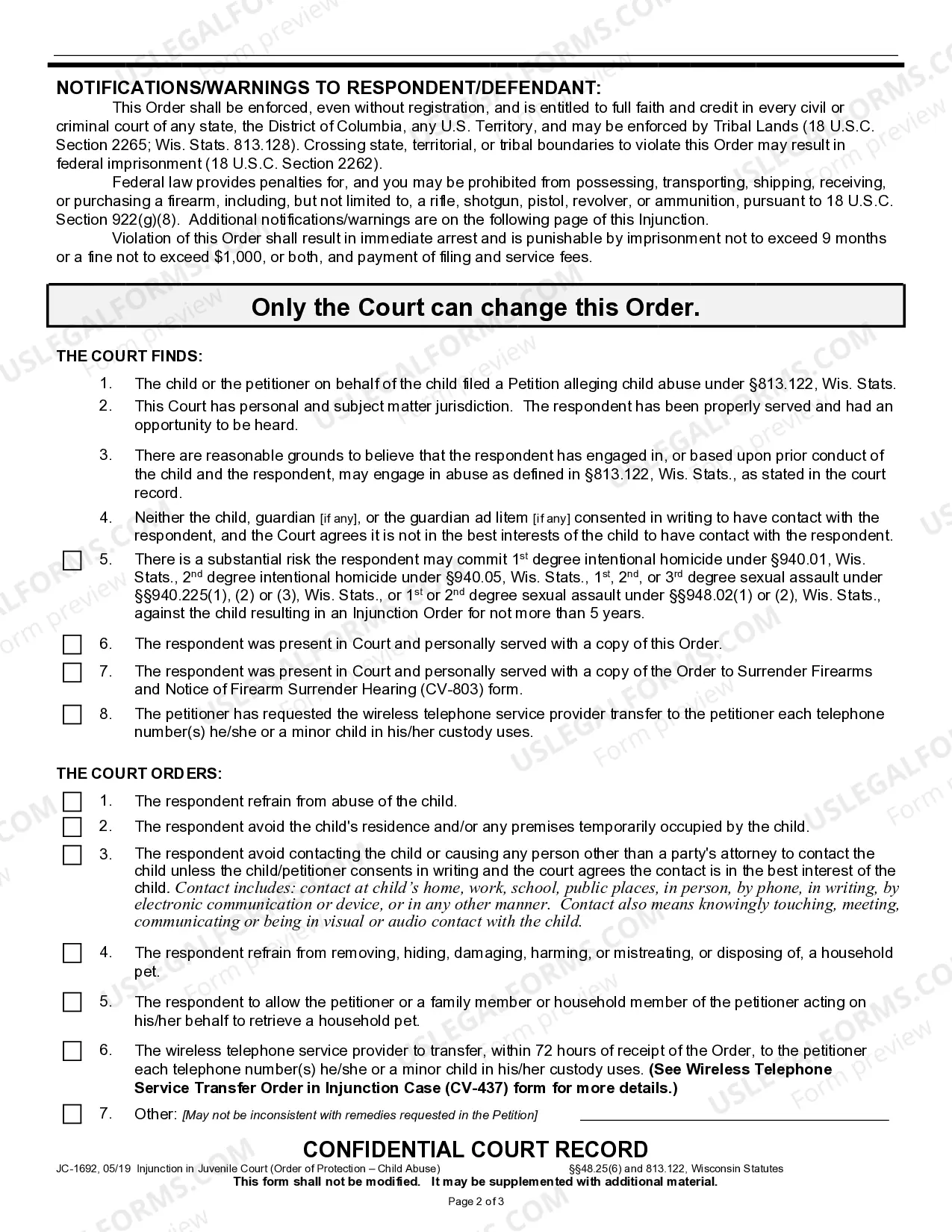 Preview Injunction Child Abuse
