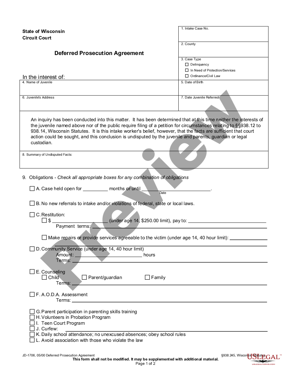 page 0 Deferred Prosecution Agreement preview