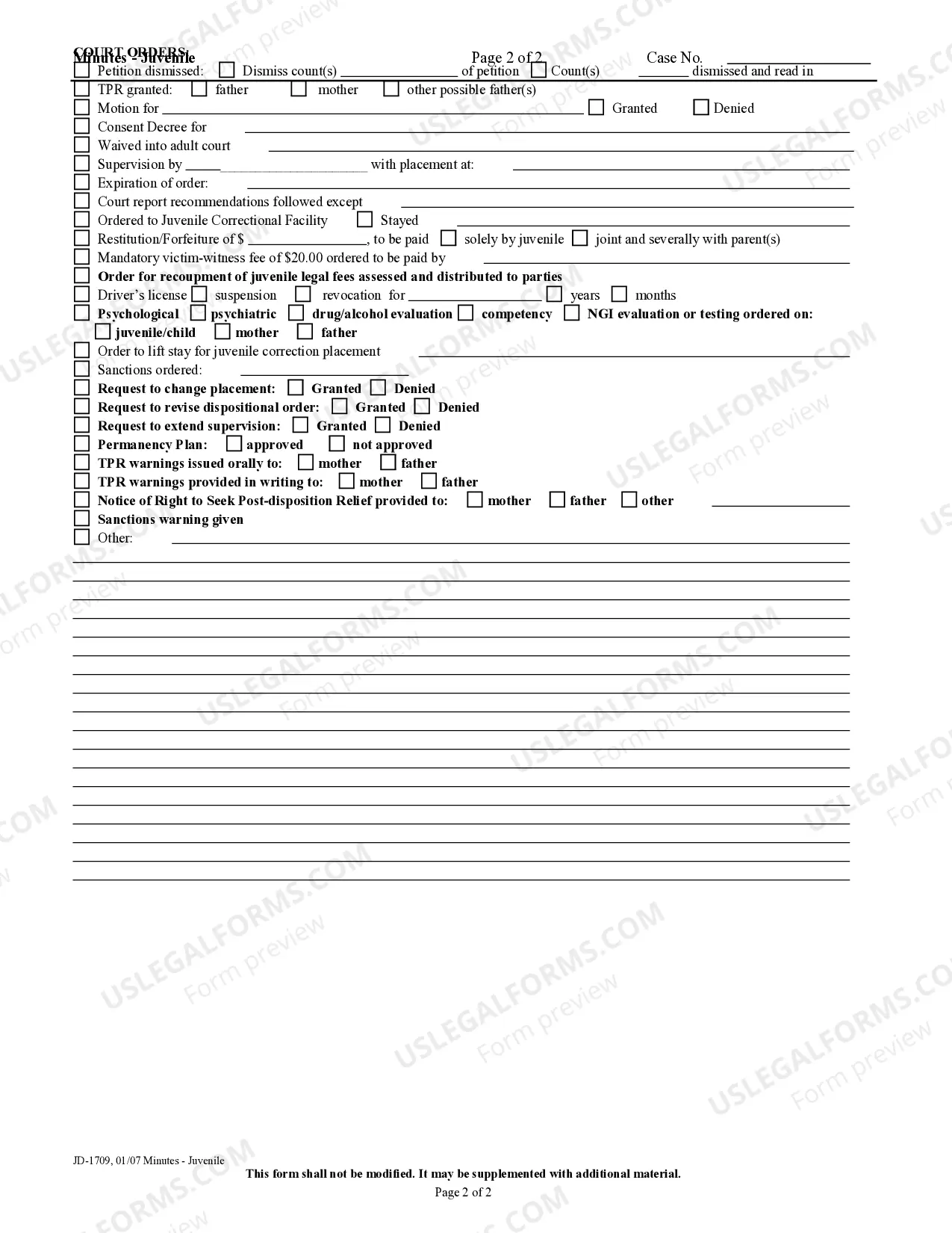 Preview Juvenile Court Minutes