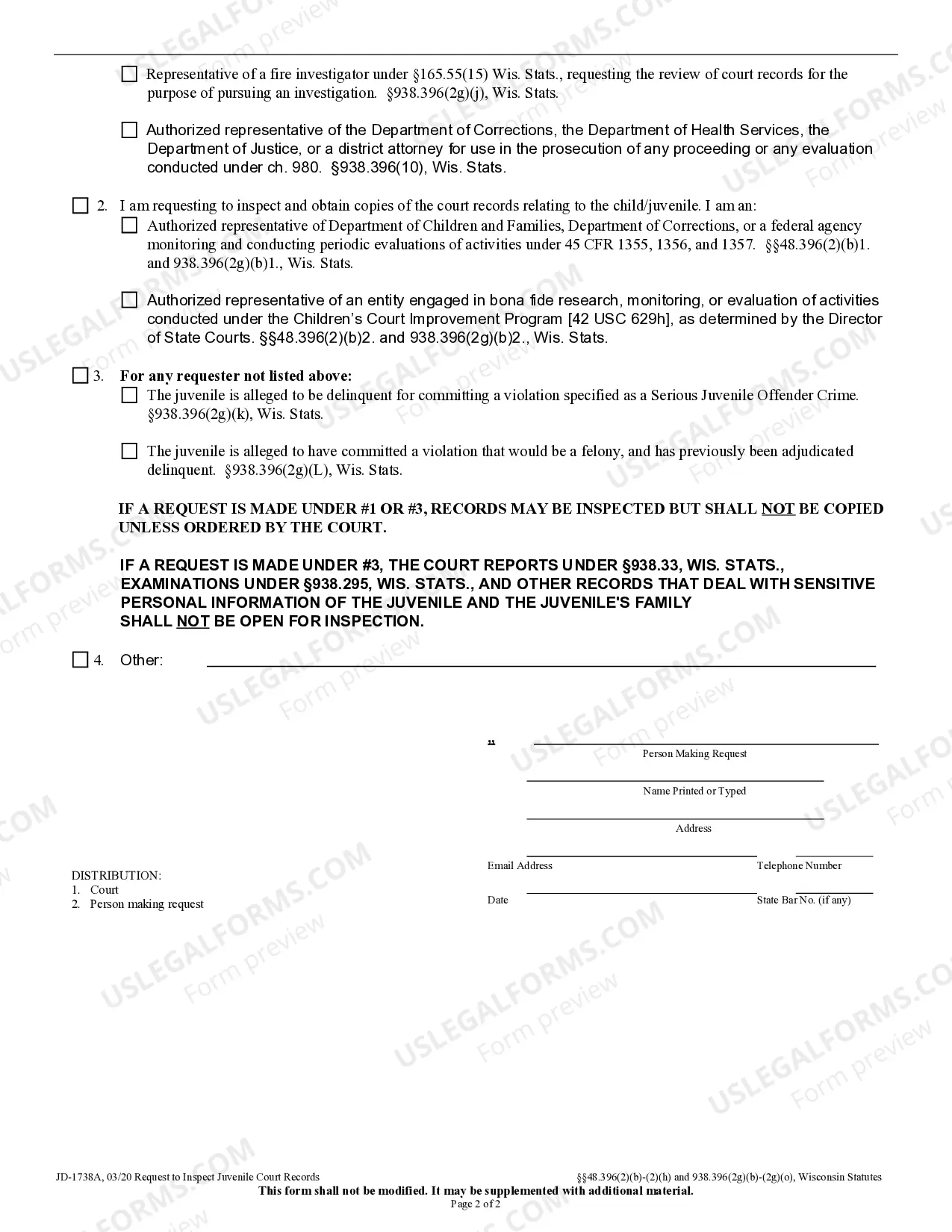 Preview Request to Review Juvenile Records