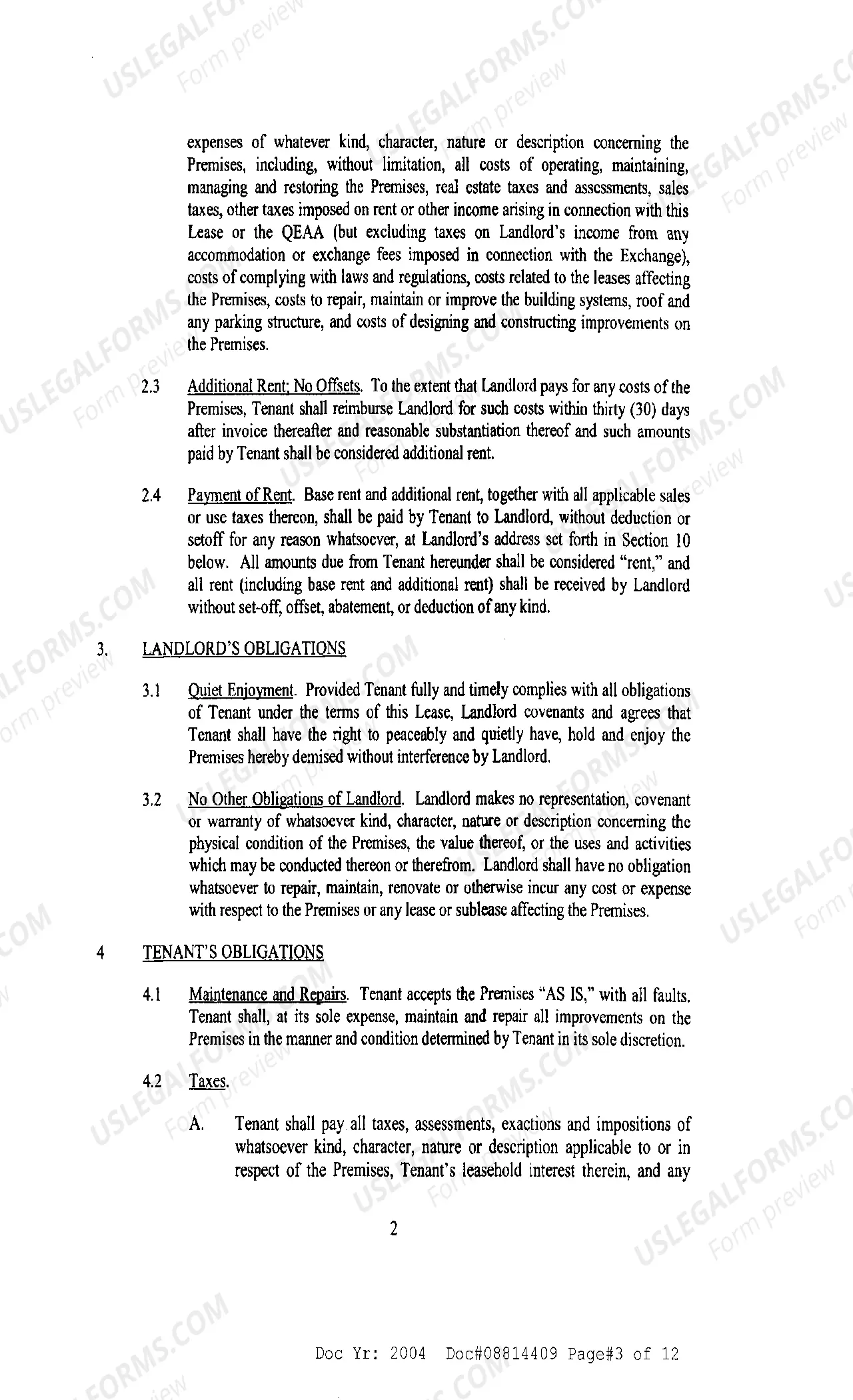 Preview Lease Agreement regarding Large Discount Store