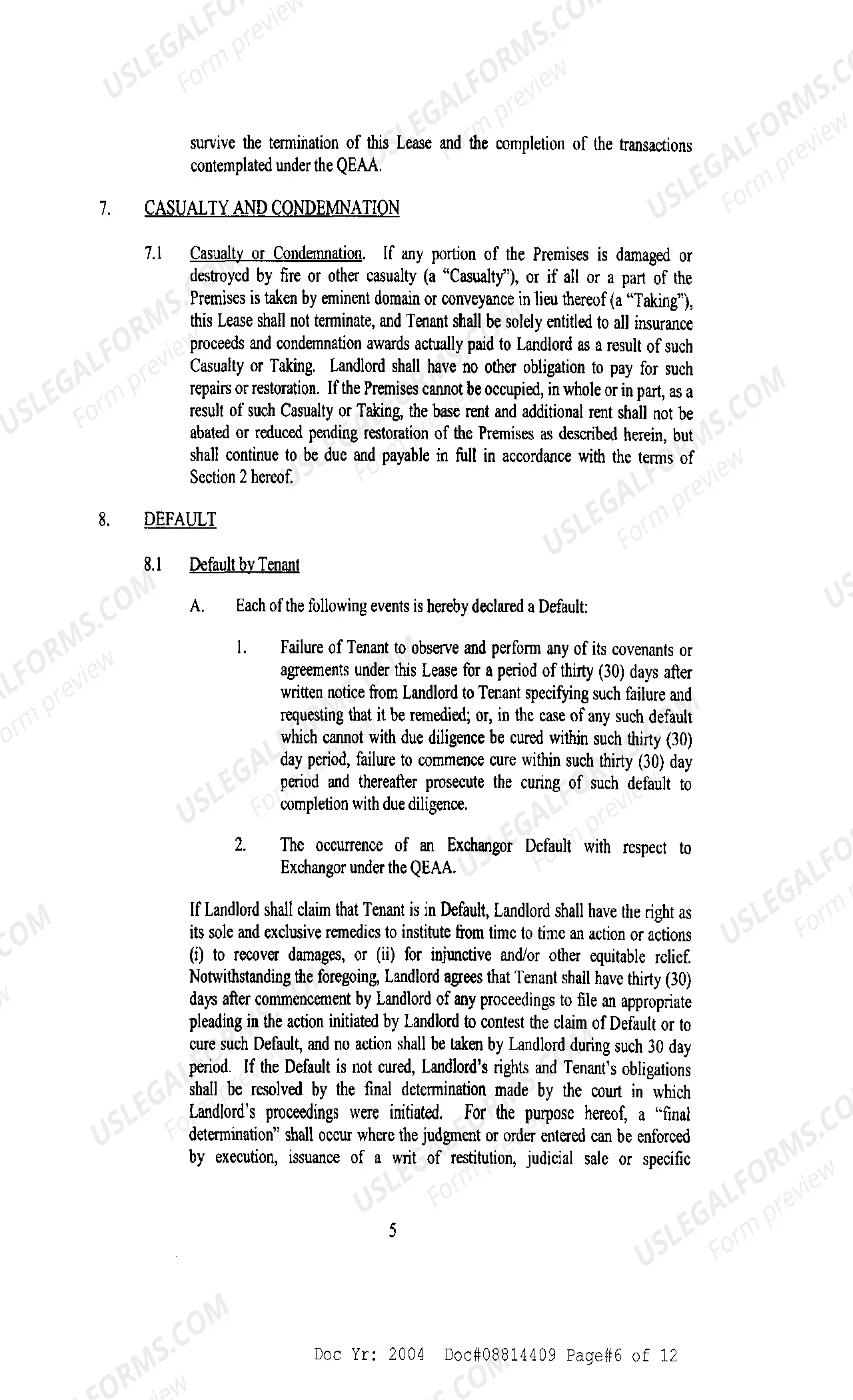 Preview Lease Agreement regarding Large Discount Store