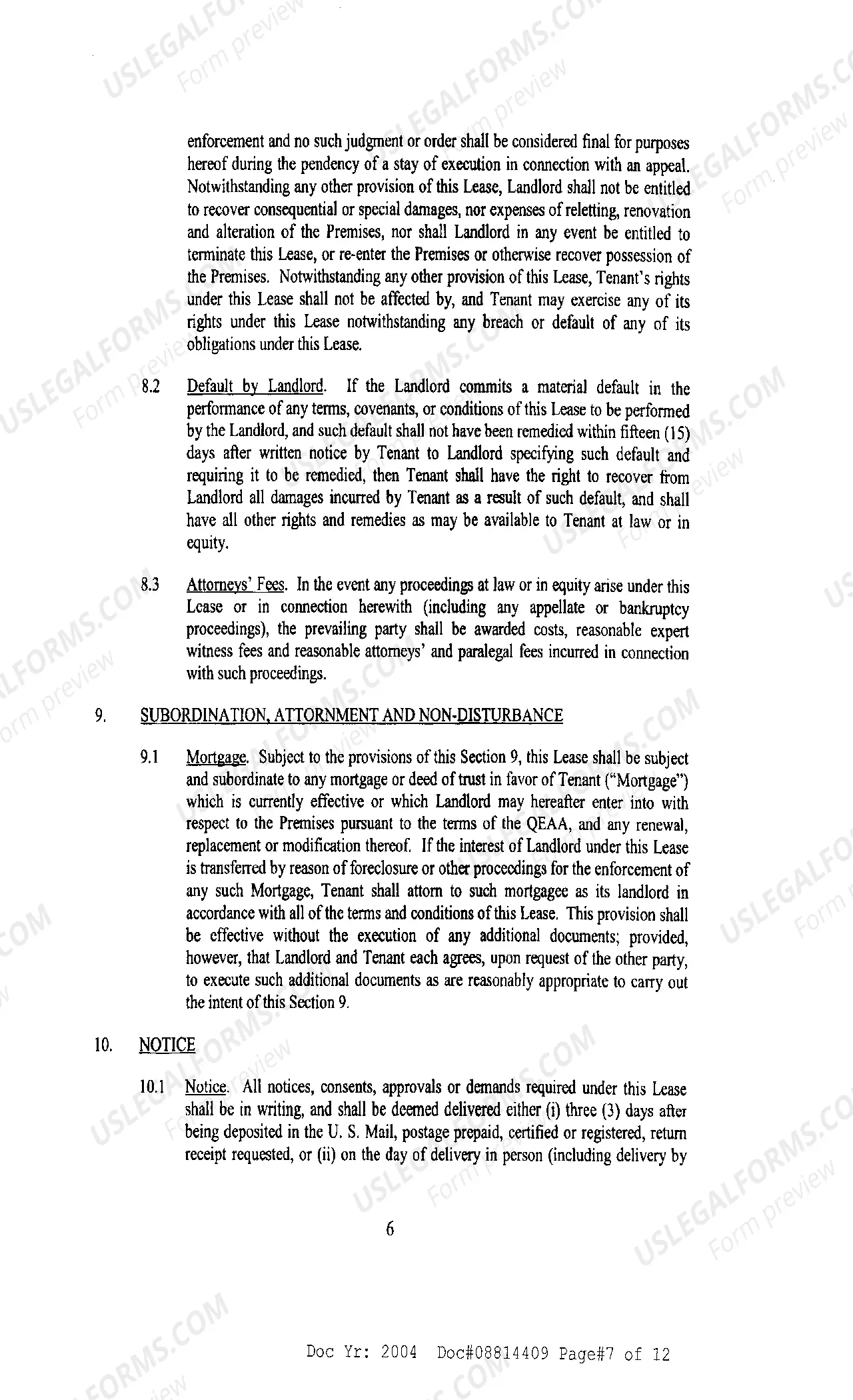 Preview Lease Agreement regarding Large Discount Store