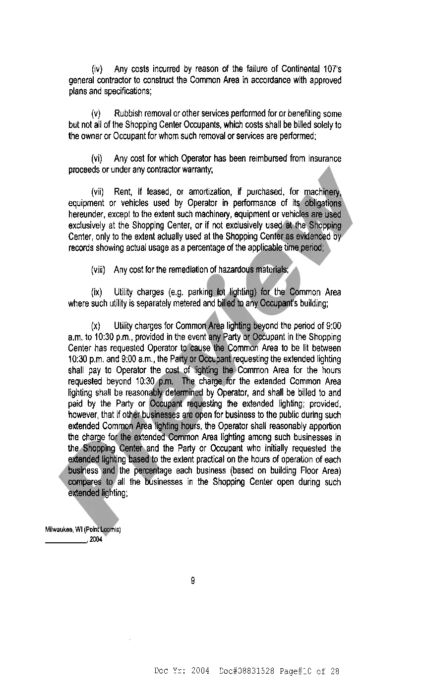 Preview Amended And Restated Reciprocal Easement Agreement