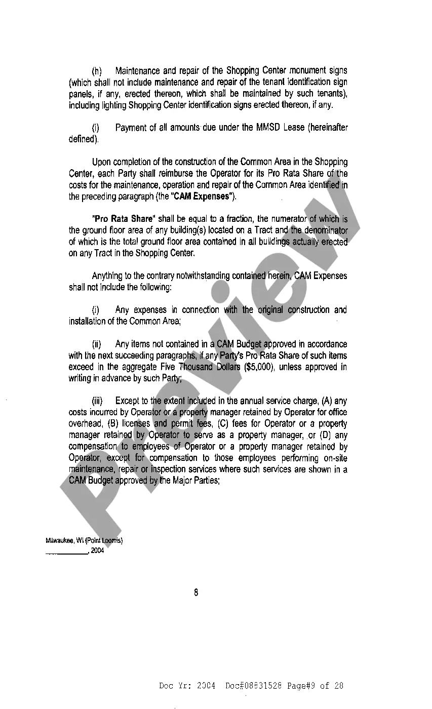Preview Amended And Restated Reciprocal Easement Agreement