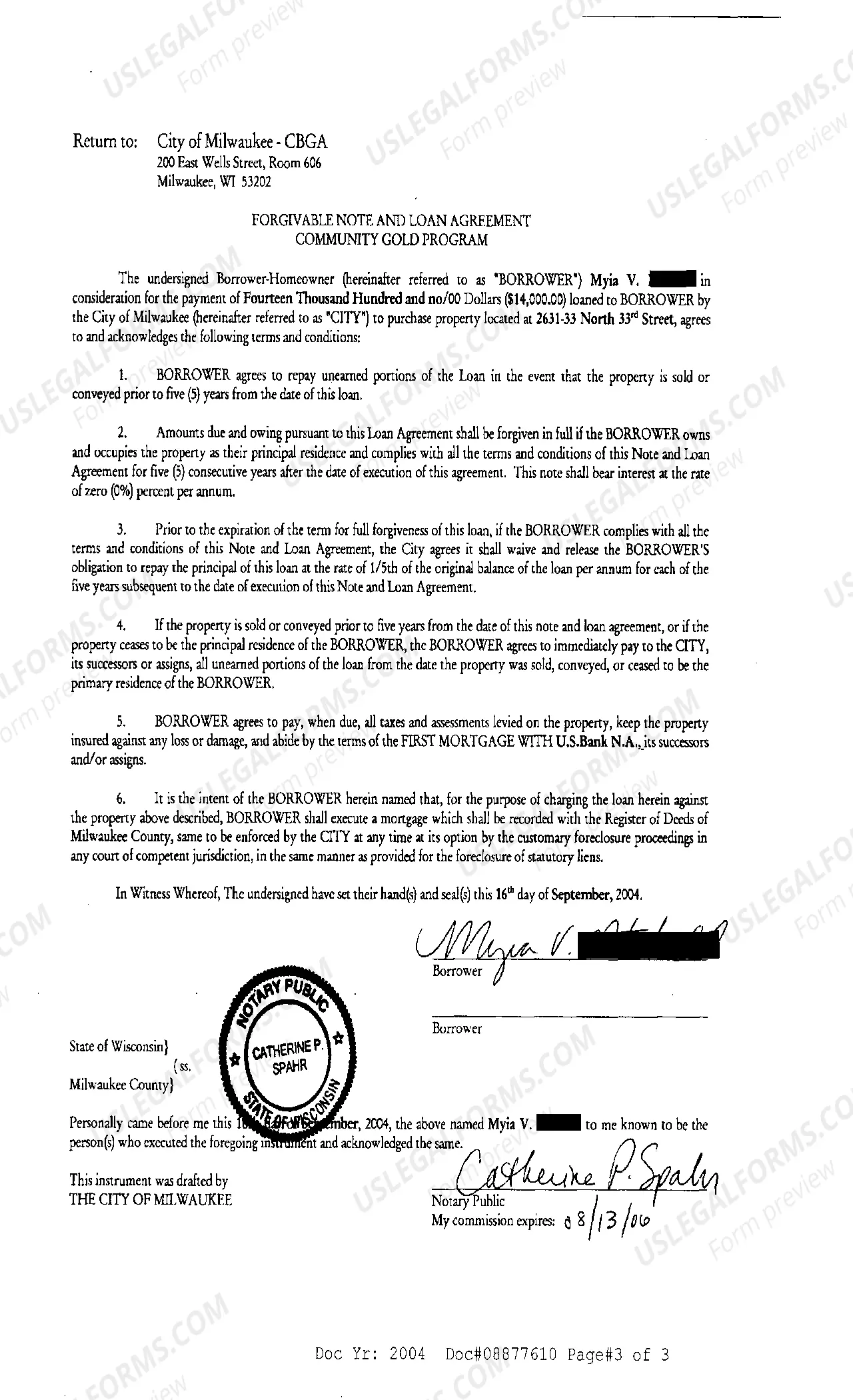 Preview Real Estate Mortgage for Forgivable Note and Loan Agreement