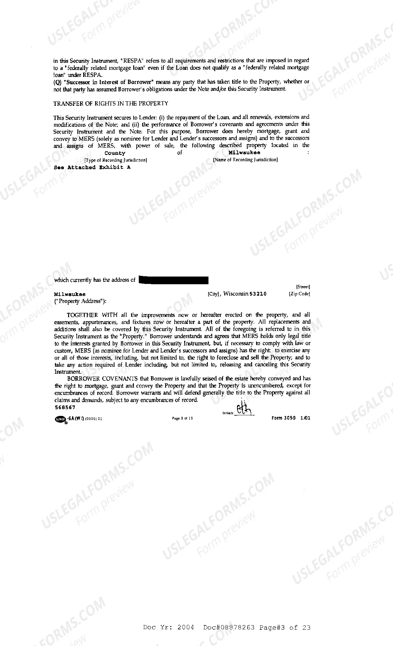 Preview Sample Mortgage