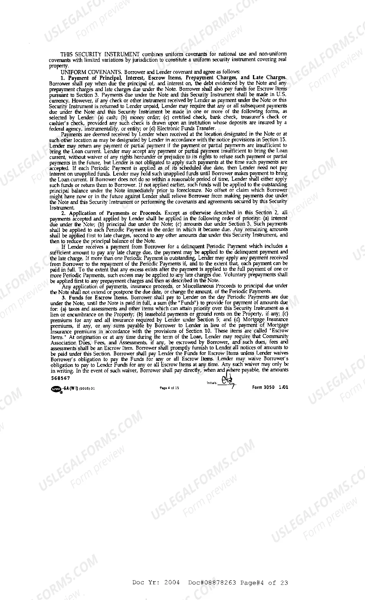 Preview Sample Mortgage