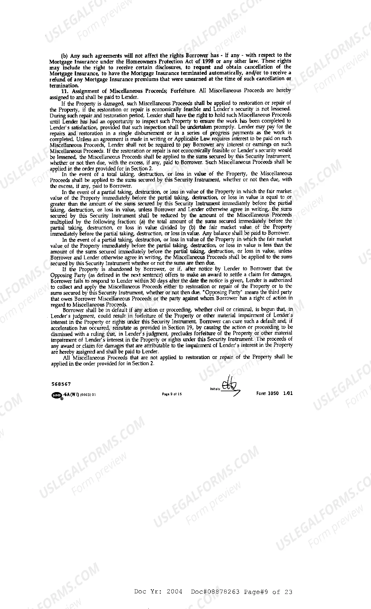 Preview Sample Mortgage