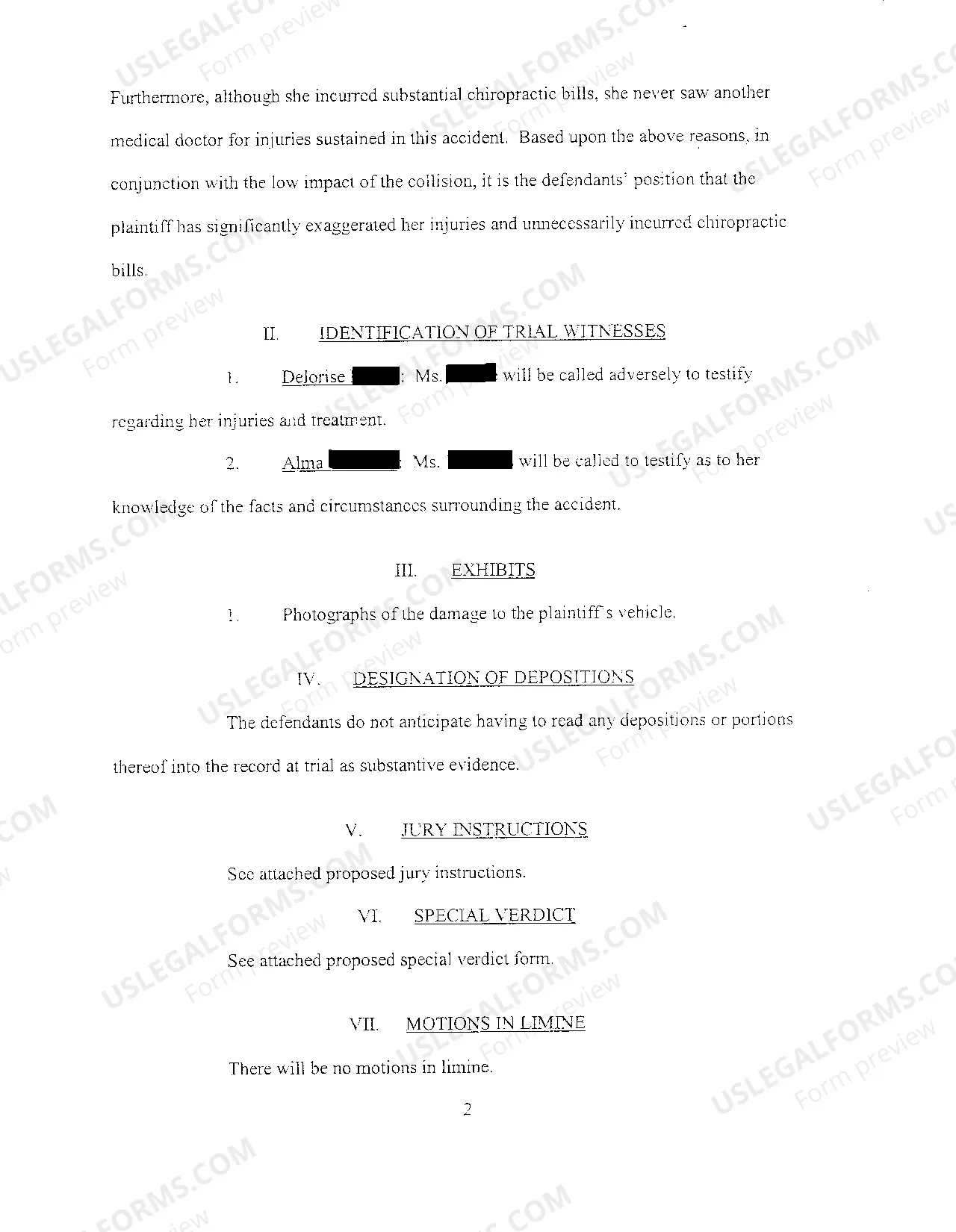 Preview A08 Defendants' Pretrial Report