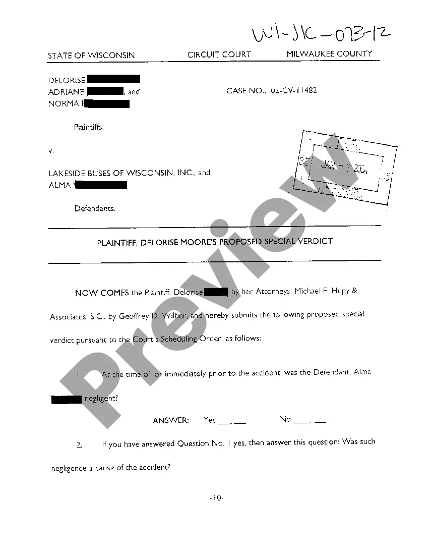 Preview A07 Plaintiff's Pretrial Report and Proposed Jury Instructions