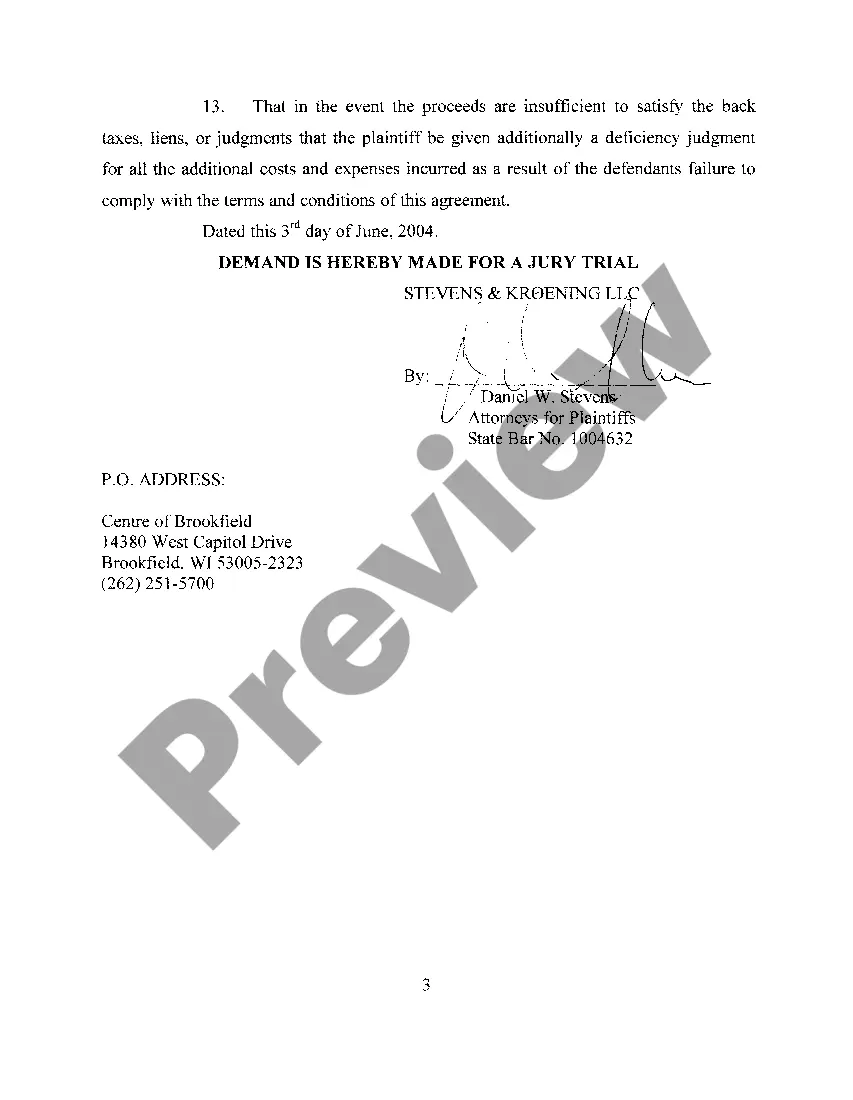 Get A01 Complaint regarding Specific Performance of Real Estate Contract Preview A01 Complaint regarding Specific Performance of Real Estate Contract