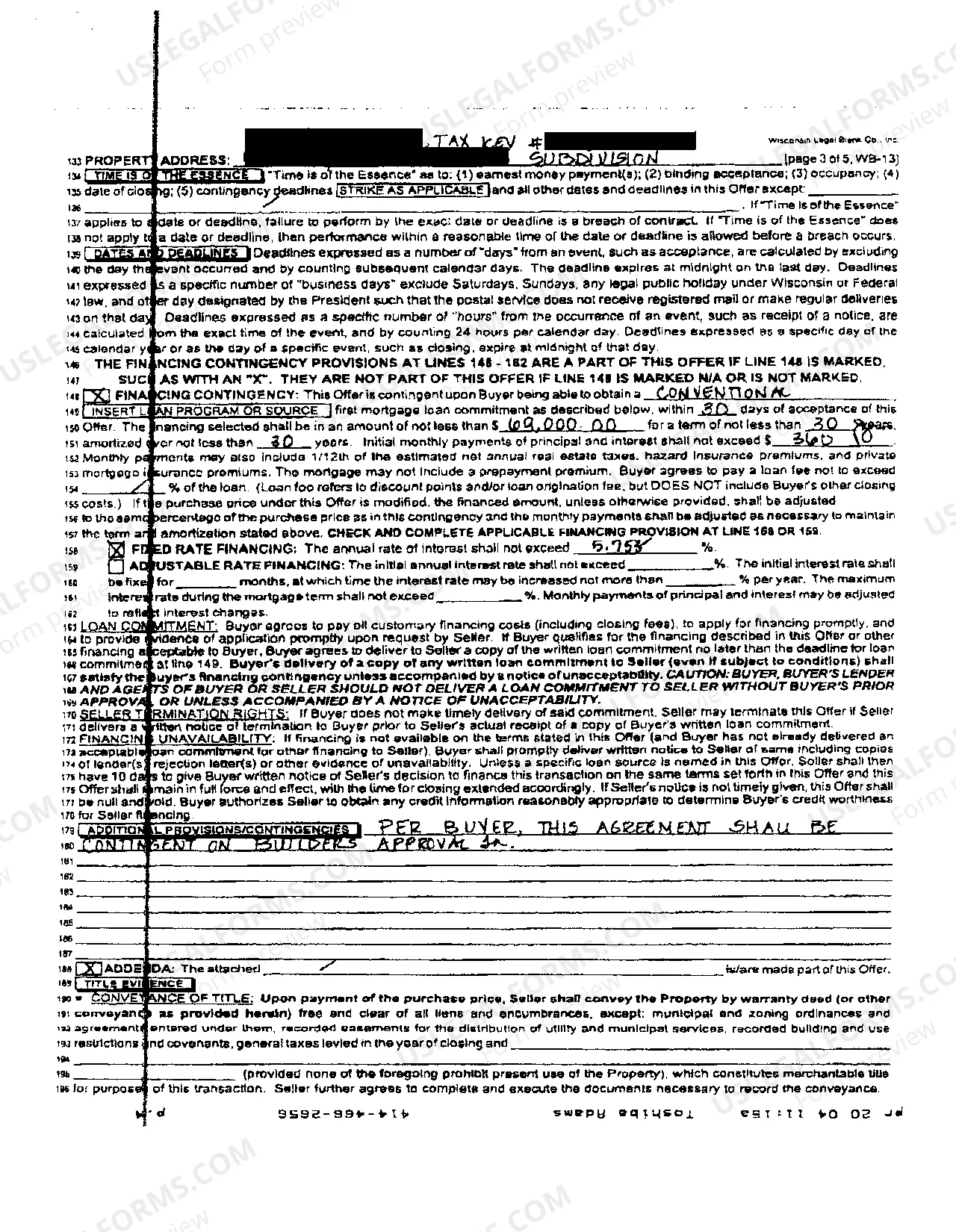 Preview A02 Vacant Land Offer To Purchase