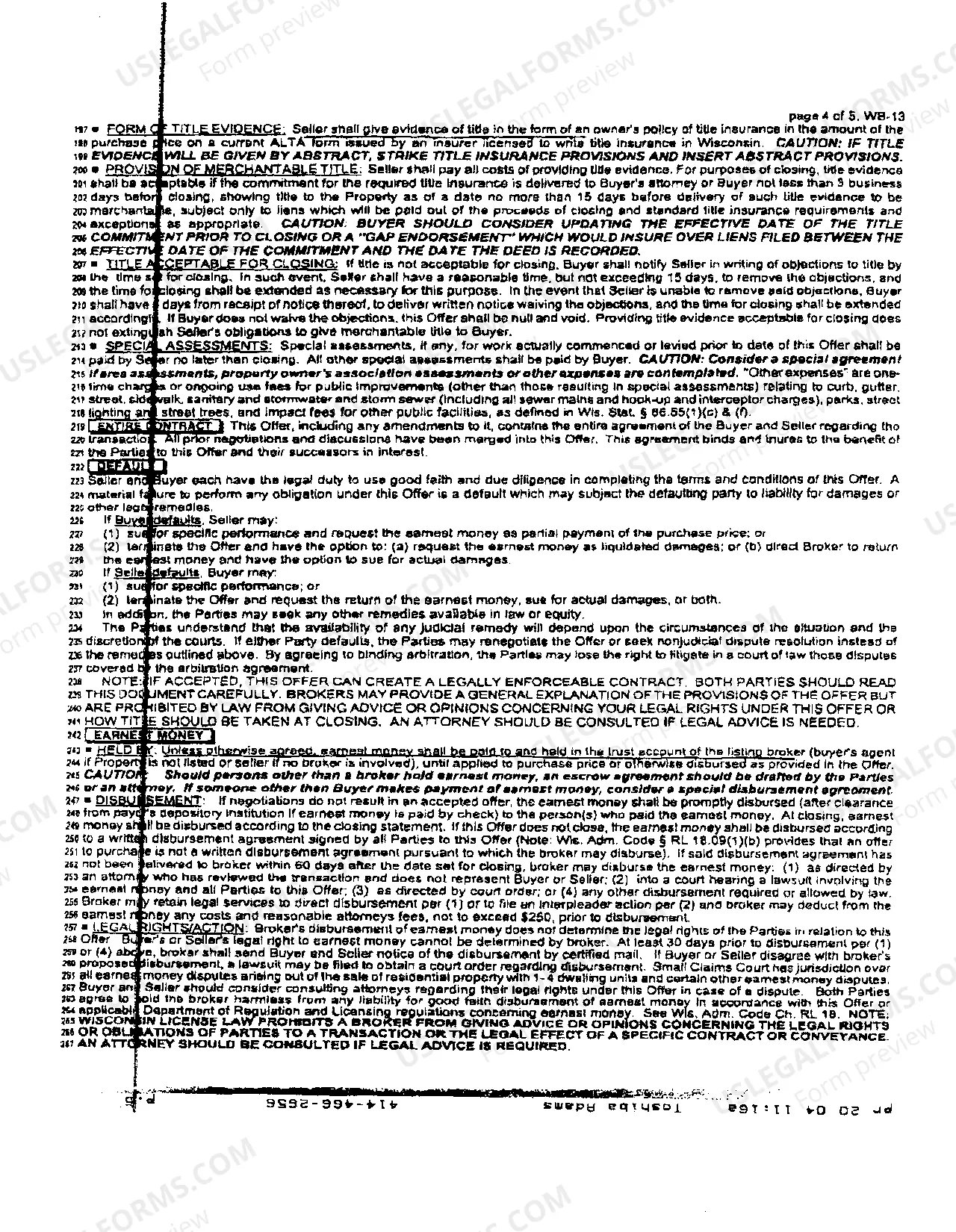 Preview A02 Vacant Land Offer To Purchase
