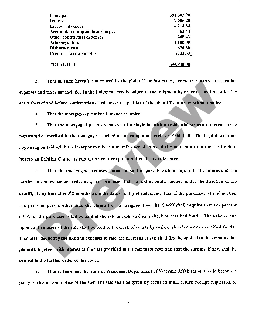 Preview A09 Finding Of Fact, Conclusions Of Law And Judgment