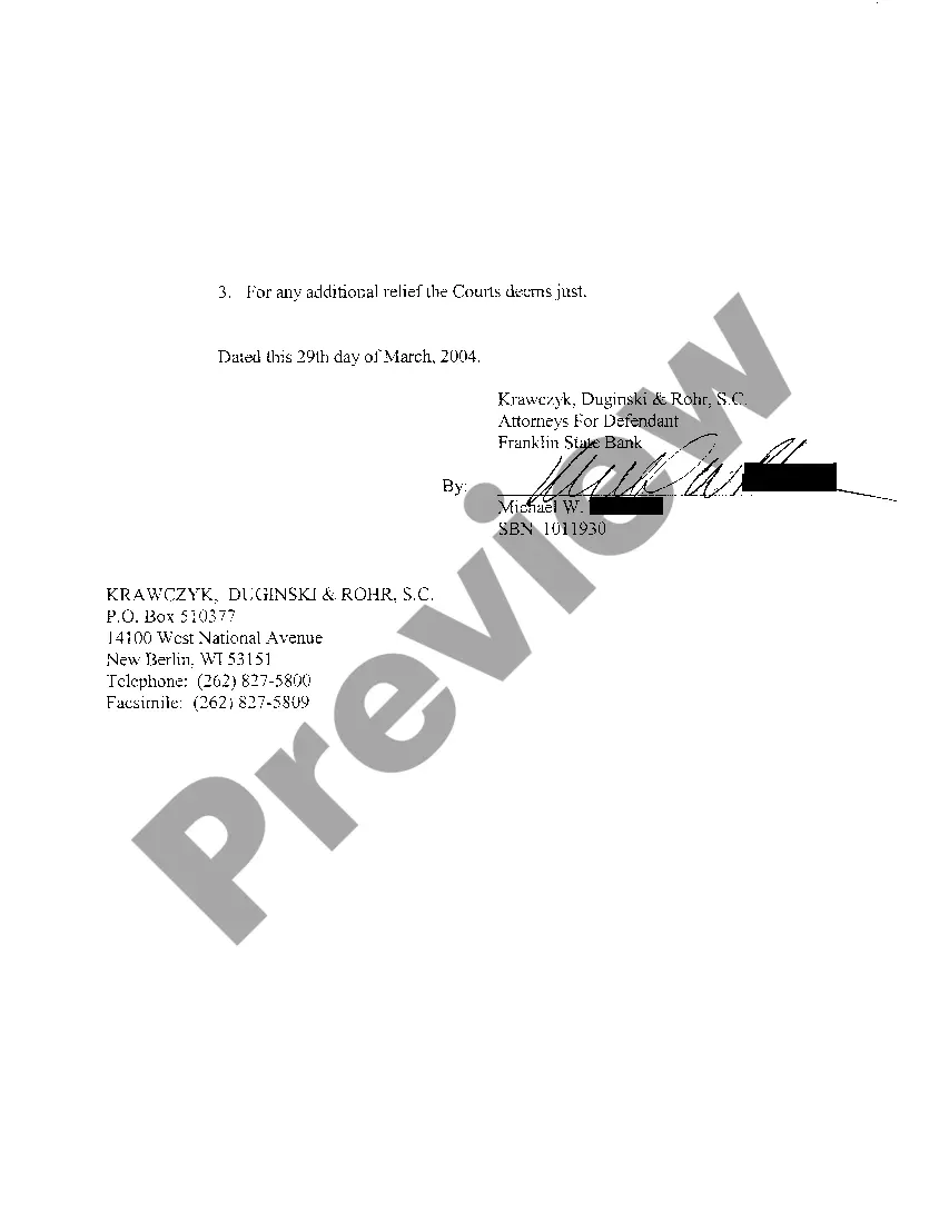 Preview A06 Answer And Affirmative Defenses Of Defendant