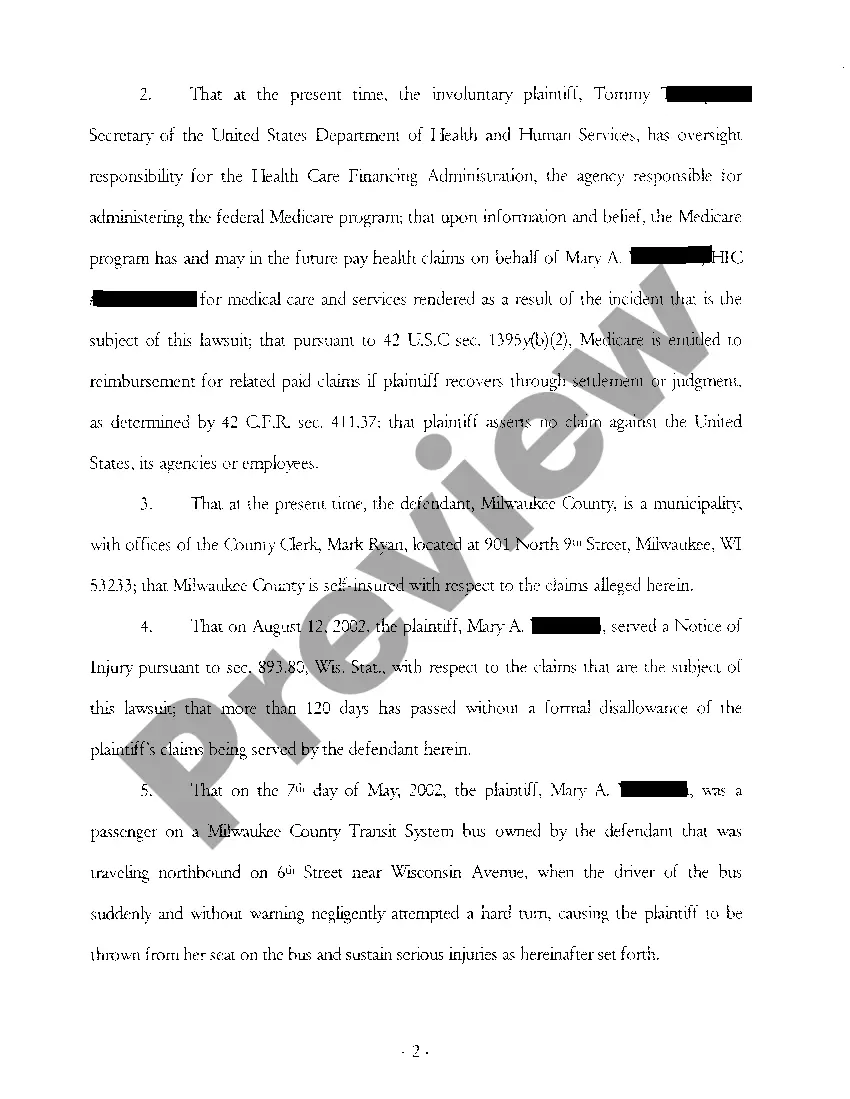 Get A04 Complaint Against Transit Authority for Injuries to Passenger on Bus Preview A04 Complaint Against Transit Authority for Injuries to Passenger on Bus